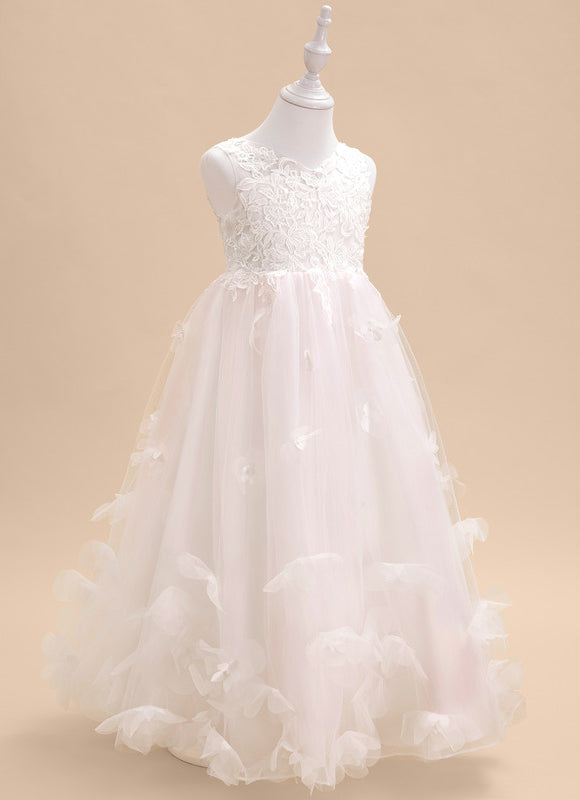 Robe Dentelle Tulle Floral Rose - gallery 1