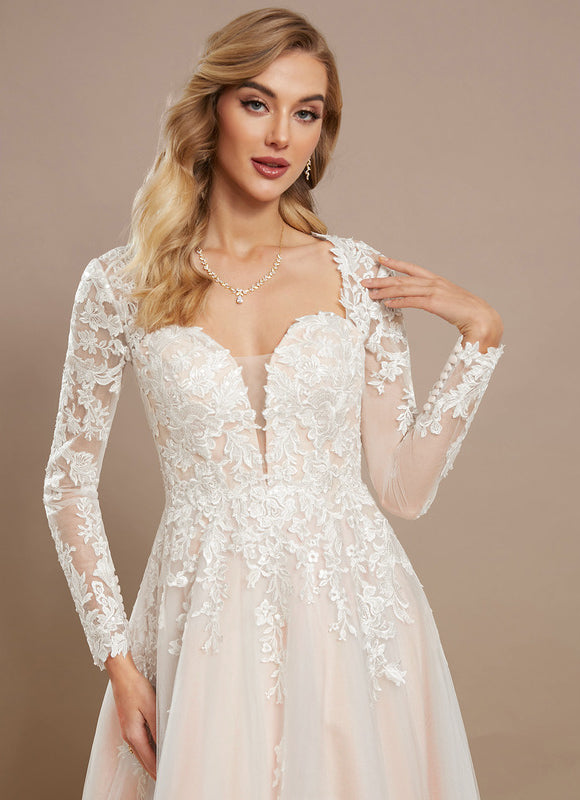 Robe Dentelle Tulle Délicate - gallery 3