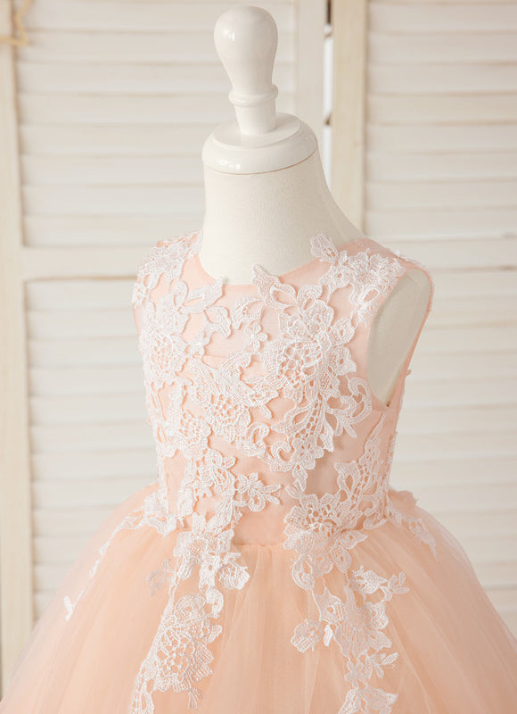 Robe Demoiselle D'Honneur Dentelle Rose - gallery 4