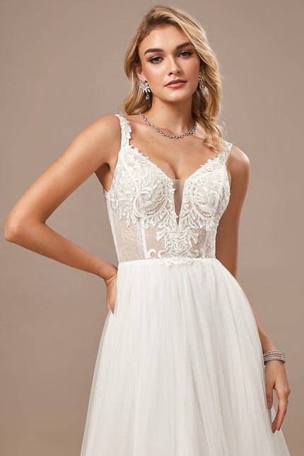 Robe De Mariee Fluide Et Dentelle - gallery 5