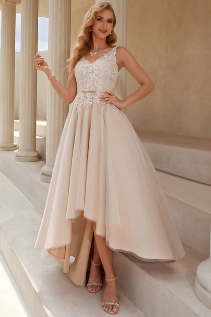 Robe Dentelle Courte Devant Longue Derriere - gallery 5
