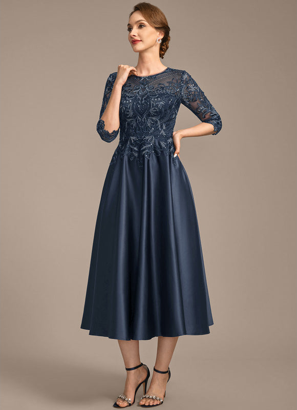 Robe Dentelle Mère Satinée Chic - gallery 4