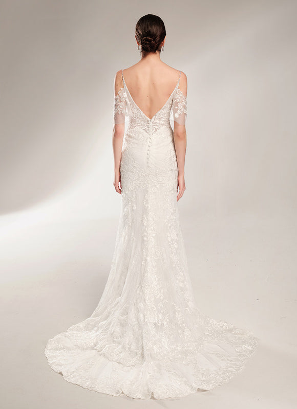 Robe Dentelle Sirène Élégante - gallery 3