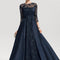 Robe Dentelle Satin Étoilé