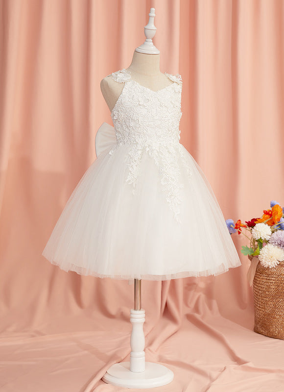 Robe Dentelle Enfant Tulle Floral - gallery 4