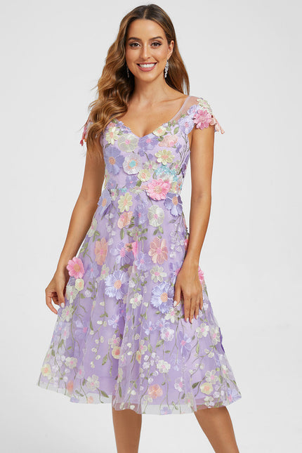 Robe Dentelle Florale Vaporeuse - gallery 2