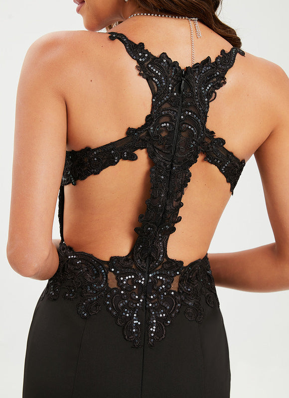 Robe Dentelle Decollete Plongeant - gallery 4