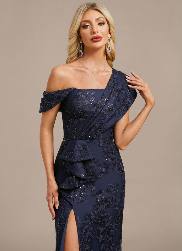 Robe Dentelle Élégante Scintillante - gallery 1