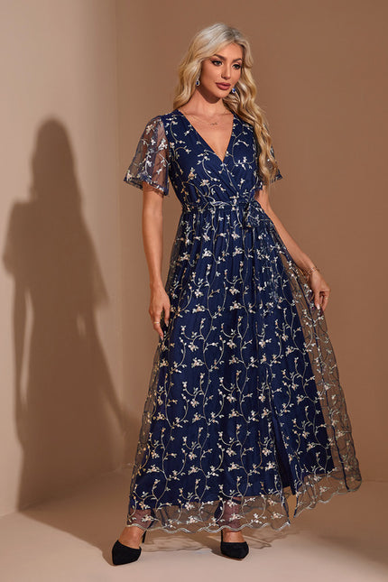 Robe Dentelle Maxi Florale