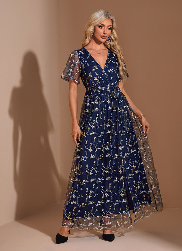 Robe Dentelle Maxi Florale