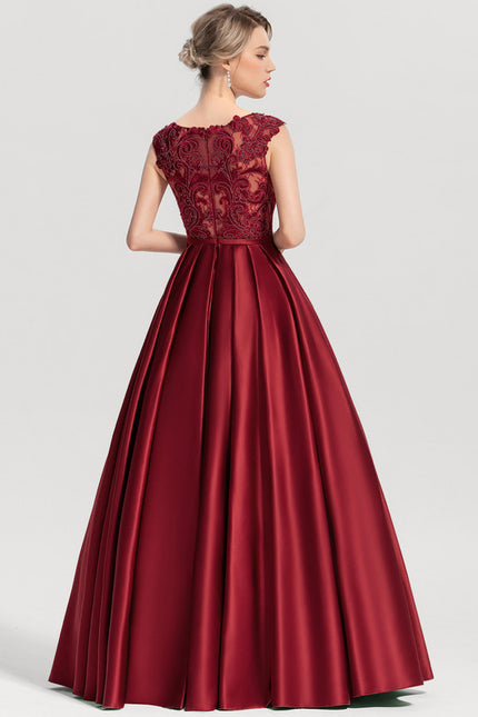 Robe Dentelle Bordeaux Élégante - gallery 2