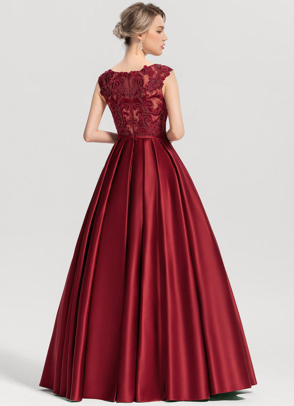 Robe Dentelle Bordeaux Élégante - gallery 2