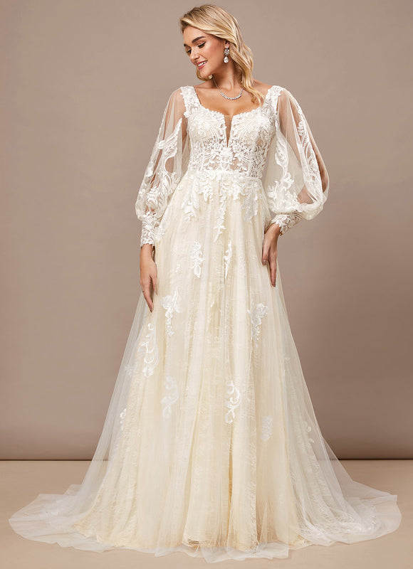 Robe Mariee Dentelle Manche Courte - gallery 3