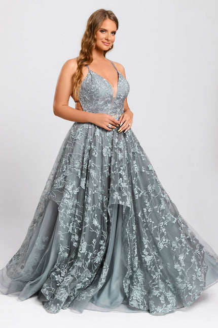 Robe De Soirée Dentelle Verte - gallery 9