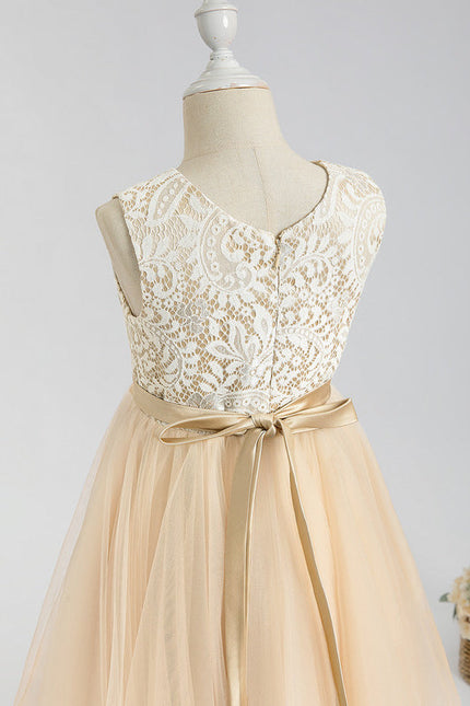 Robe Dentelle Tulle Crème - gallery 6