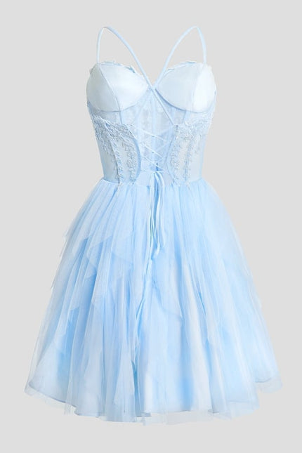 Robe Courte Dos Nu Dentelle - gallery 6
