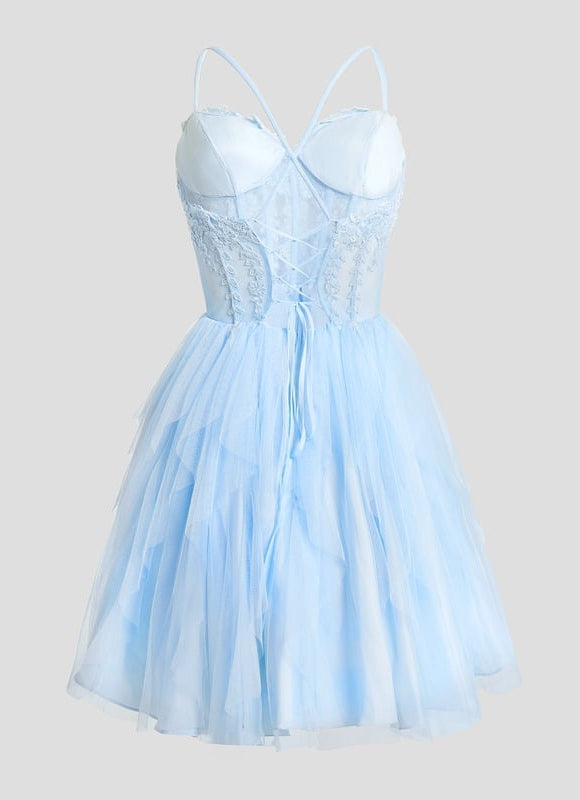 Robe Courte Dos Nu Dentelle - gallery 6