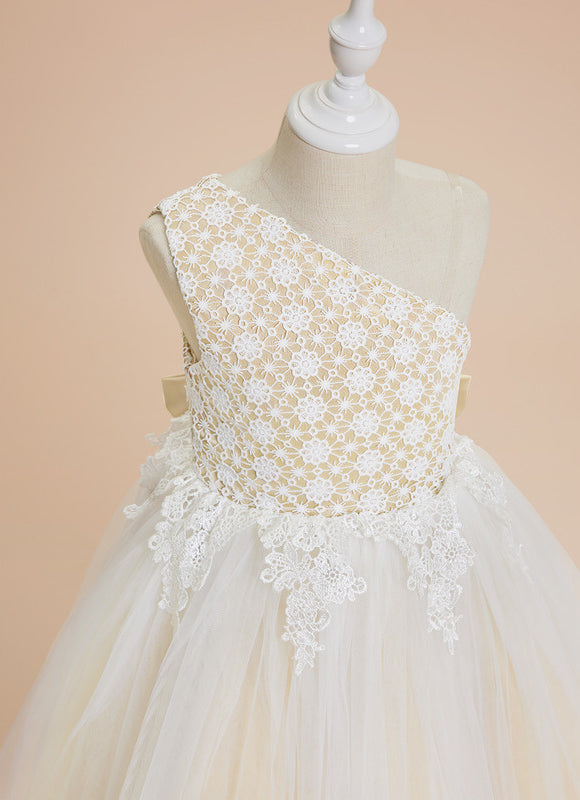 Robe Dentelle Élégante À Nœud - gallery 1