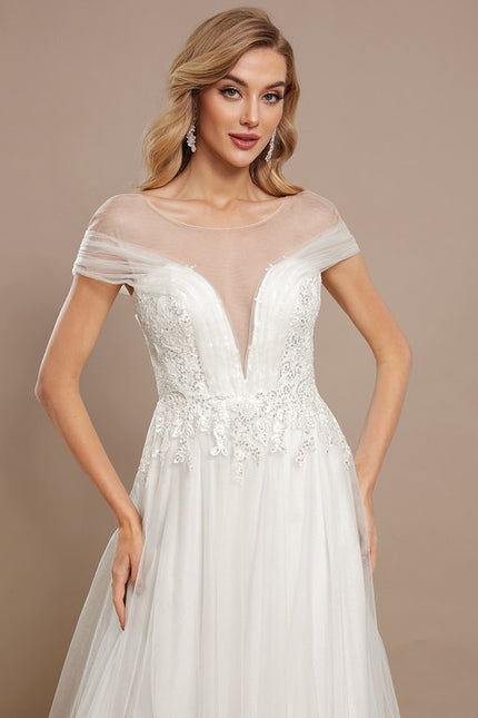 Robe Blanche Dos Nu Dentelle - gallery 3
