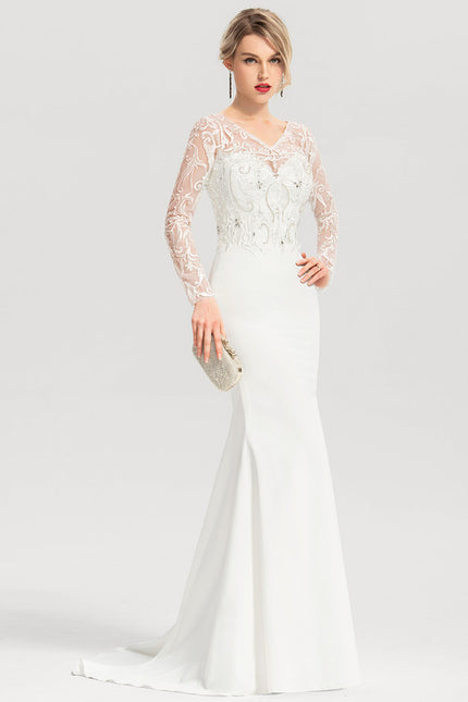 Robe Dentelle Sirène Brodée