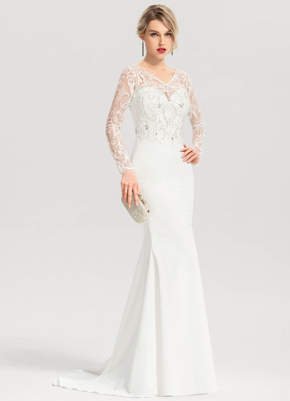 Robe Dentelle Sirène Brodée