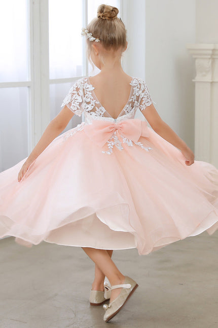 Robe Dentelle Rose Vaporeuse - gallery 2