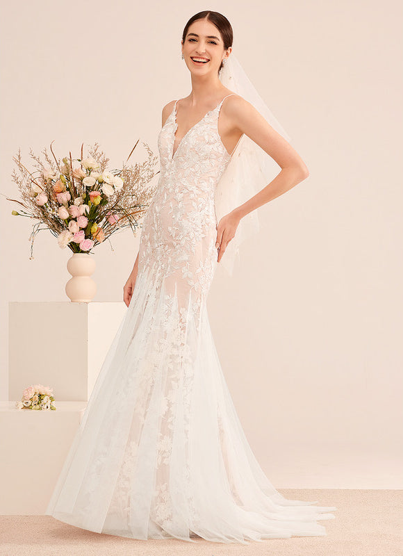 Robe De Mariee Voile Dentelle