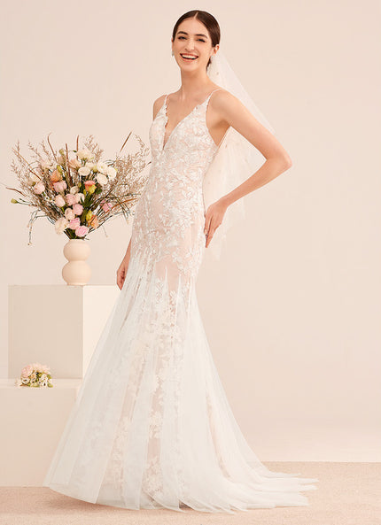 Robe De Mariee Voile Dentelle