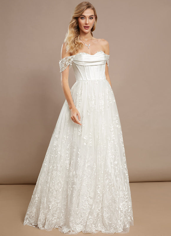 Robe Dentelle Satinée Florale