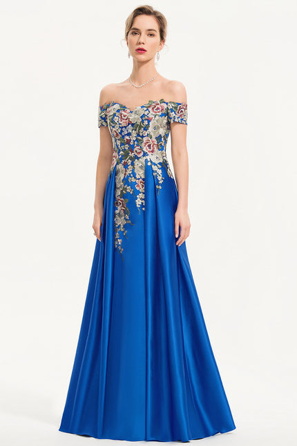 Robe Dentelle Bleue Fleurie - gallery 2