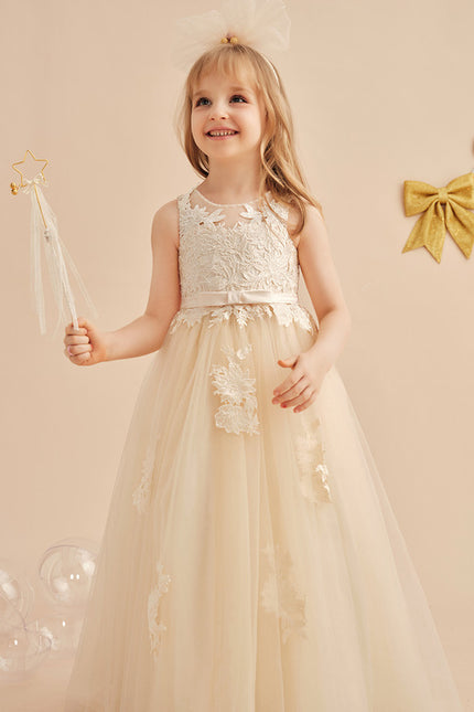 Robe Dentelle Enchantée Beigée - gallery 5