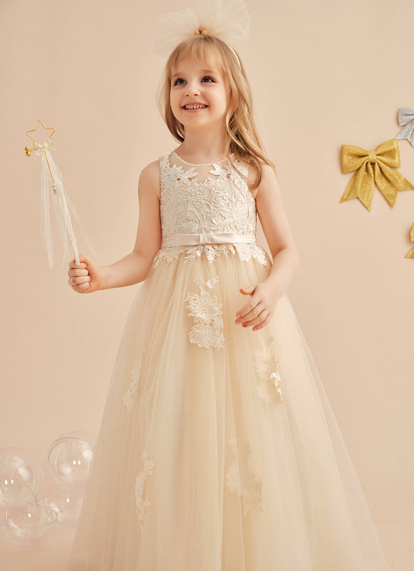 Robe Dentelle Enchantée Beigée - gallery 5