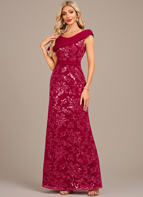 Robe Dentelle Soirée Bordeaux Élégante - gallery 2