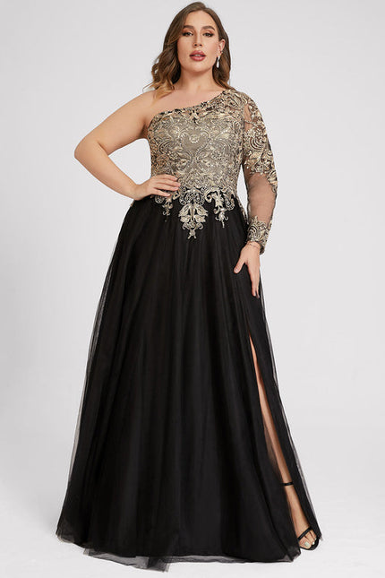 Robe Dentelle Tulle Asymétrique - gallery 9