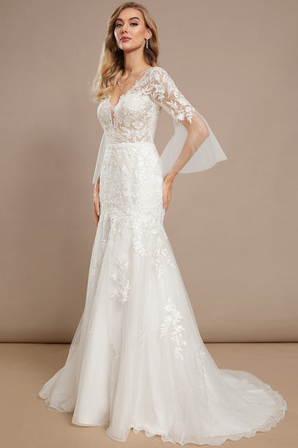 Robe De Mariee Voile Dentelle - gallery 1