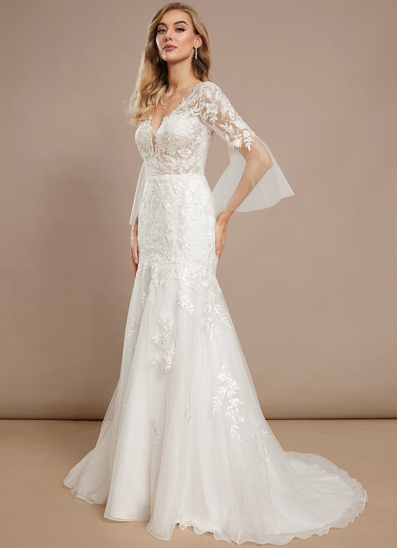 Robe De Mariee Voile Dentelle - gallery 1