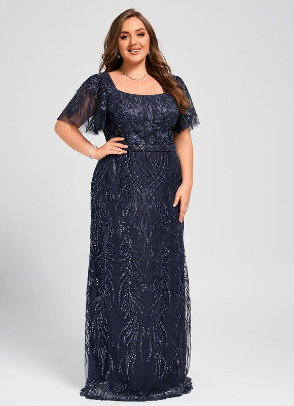 Robe Dentelle Longue Scintillante - gallery 9