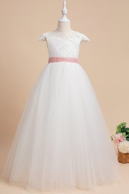 Robe Dentelle Enfant Satinée - gallery 4