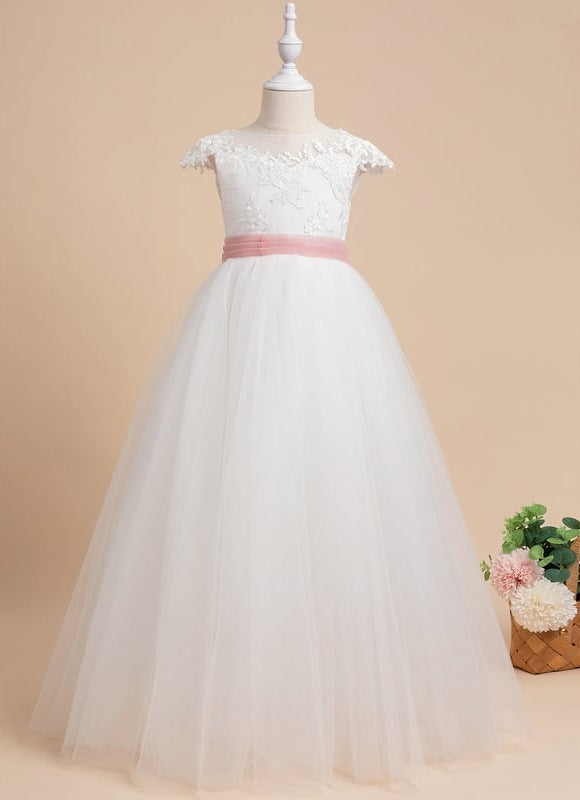 Robe Dentelle Enfant Satinée - gallery 4