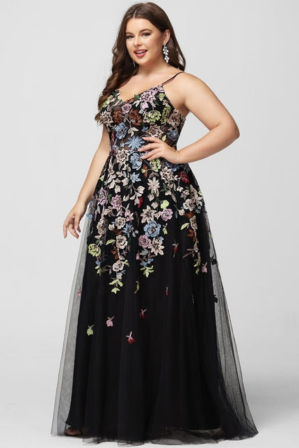 Robe Dentelle Florale En Tulle - gallery 8