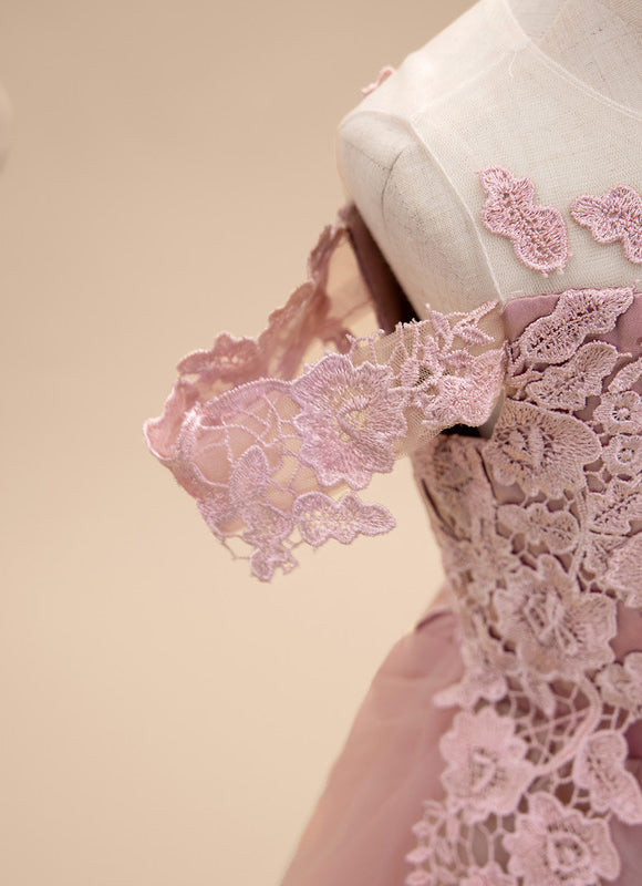 Robe Dentelle Boheme Rose - gallery 7