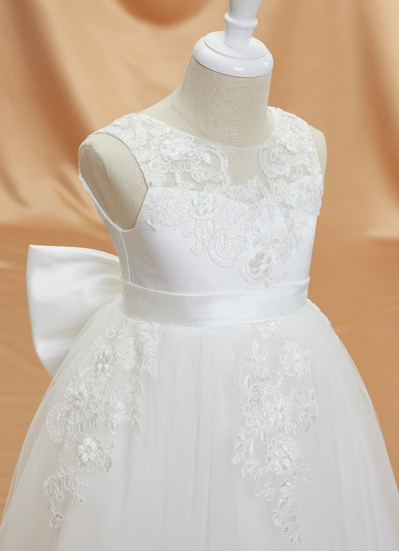 Robe Longue Blanche Dentelle Vintage - gallery 2