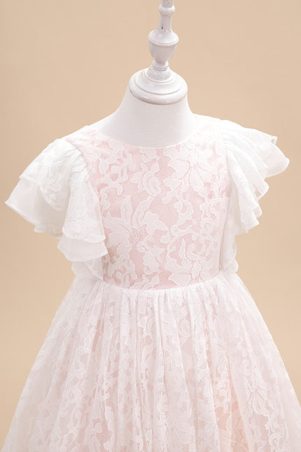 Robe Dentelle Fille Rose Dentelle - gallery 6