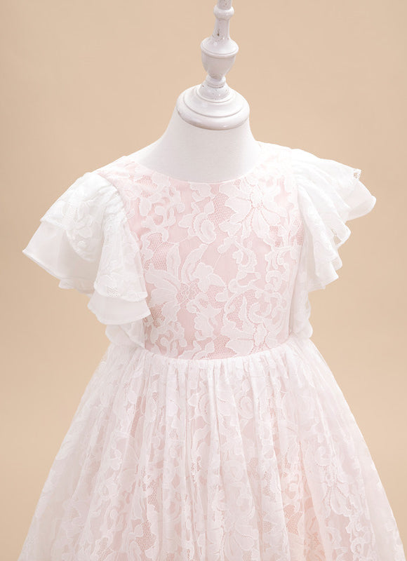 Robe Dentelle Fille Rose Dentelle - gallery 6