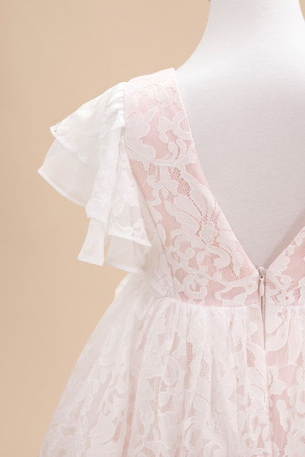 Robe Dentelle Fille Rose Dentelle - gallery 8