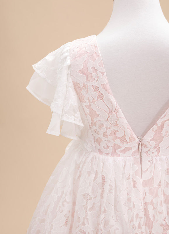Robe Dentelle Fille Rose Dentelle - gallery 8