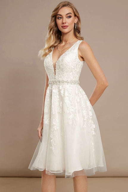 Robe Dentelle Tulle Évasée - gallery 2