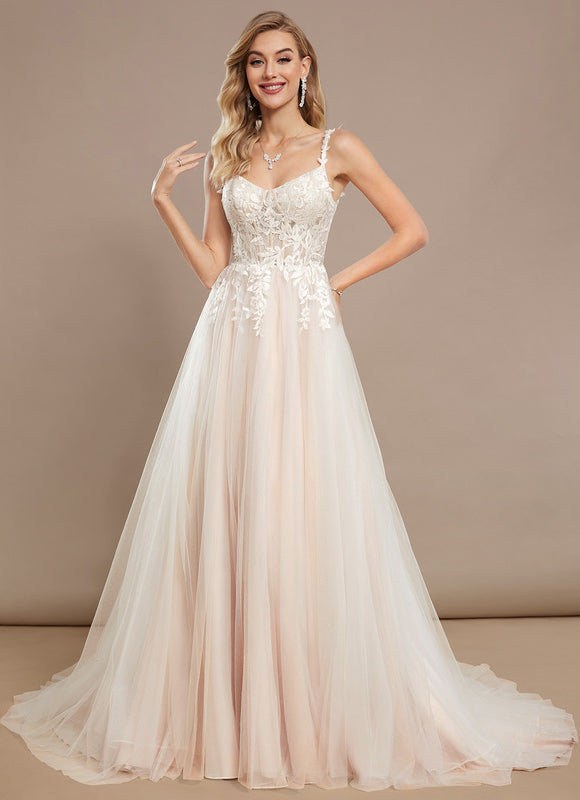 Robe Dentelle Tulle Délicate - gallery 3