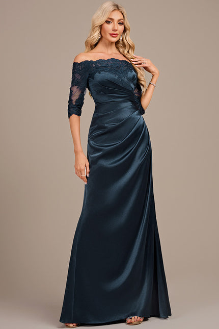 Robe De Soirée Dentelle Et Satin - gallery 4