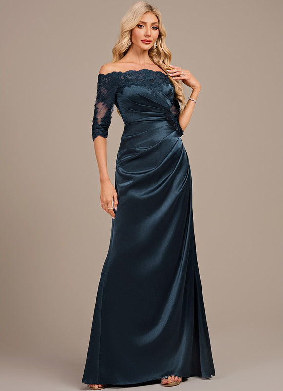 Robe De Soirée Dentelle Et Satin - gallery 4